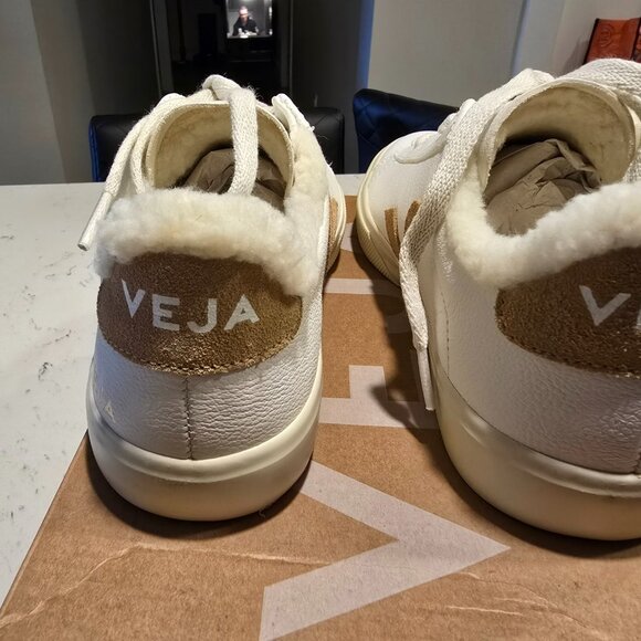VEJA Campo Chromefree Leather Extra White Desert Winter Edition FLEECE SIZE 7 - Picture 6 of 14